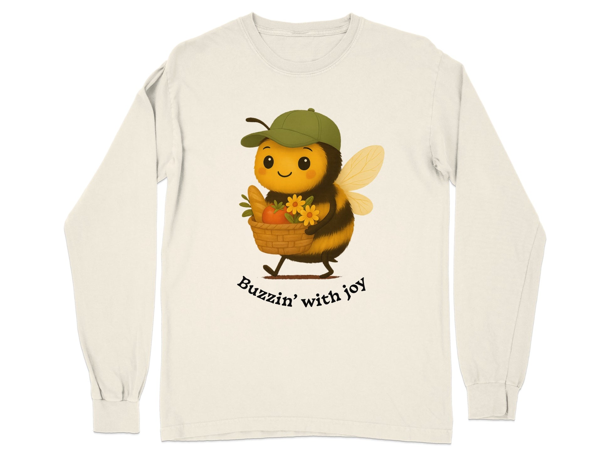 Buzzin' With Joy Cute Graphic Long Sleeve Shirt product type