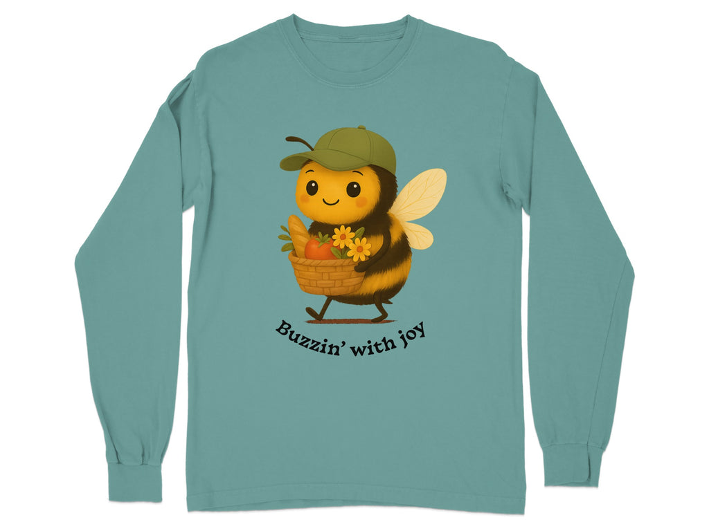 Buzzin' with joy bee illustration long sleeve product