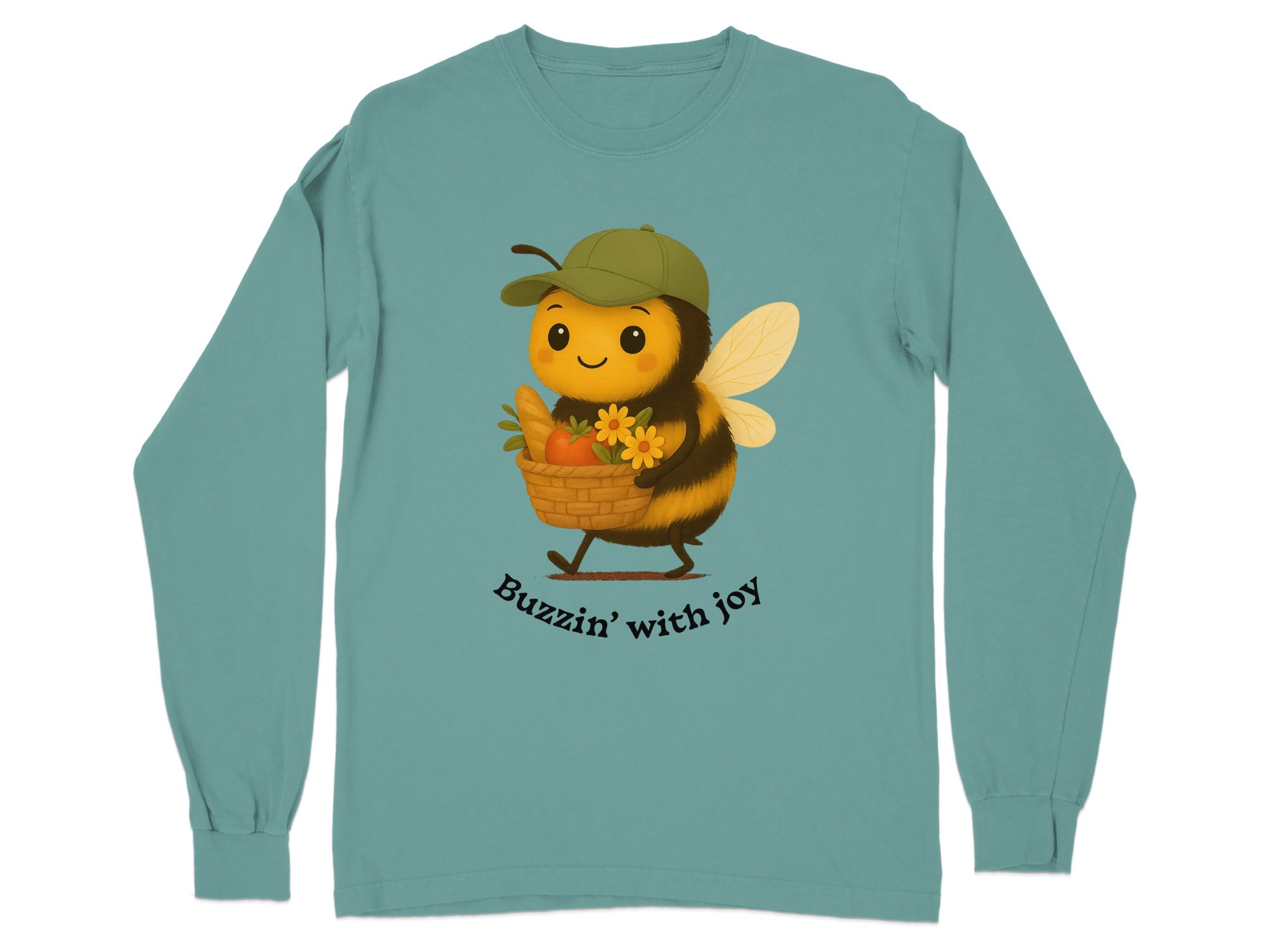 Buzzin' with joy bee illustration long sleeve product