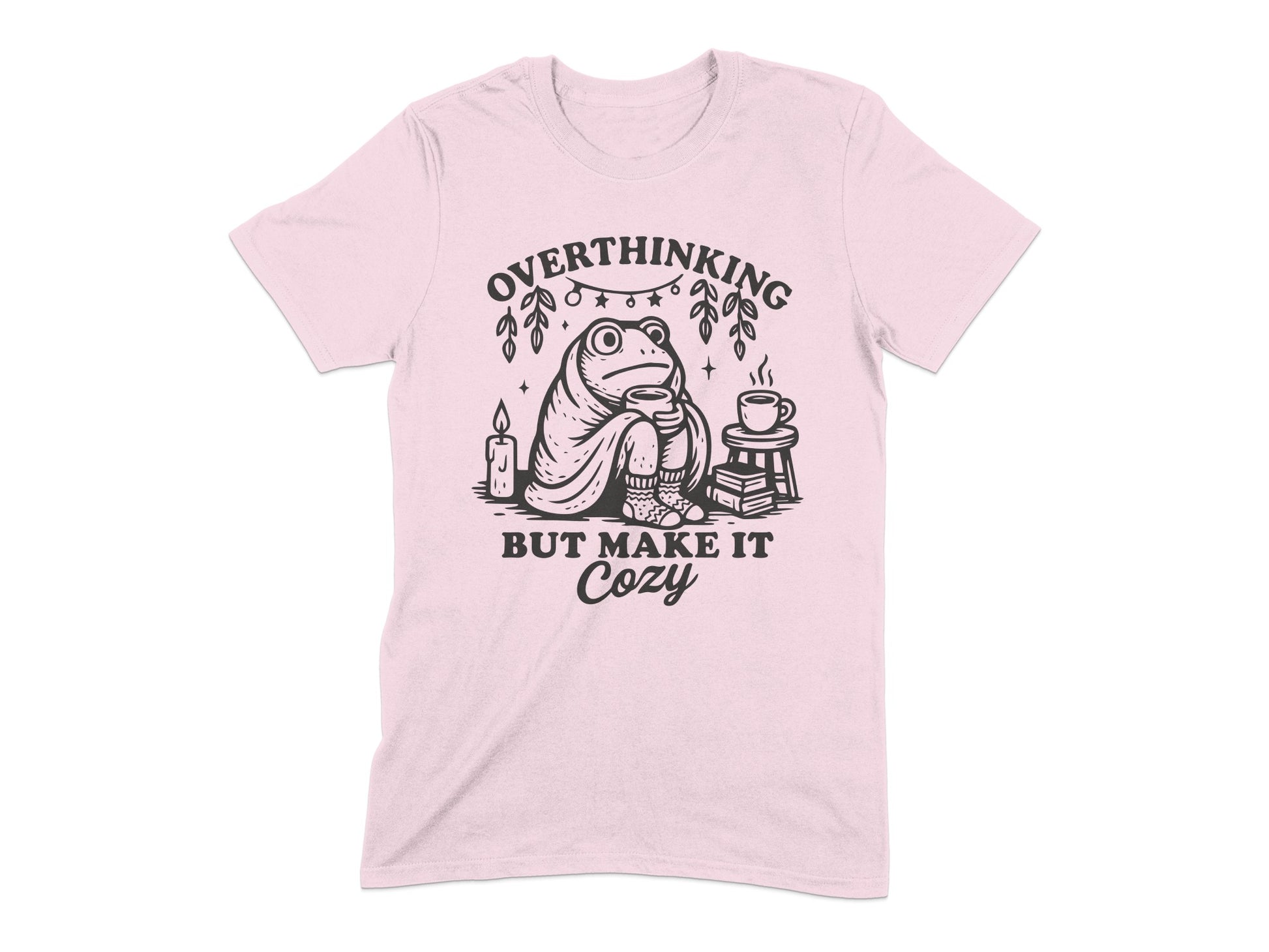 Overthinking But Make It Cozy Graphic T-shirt product type