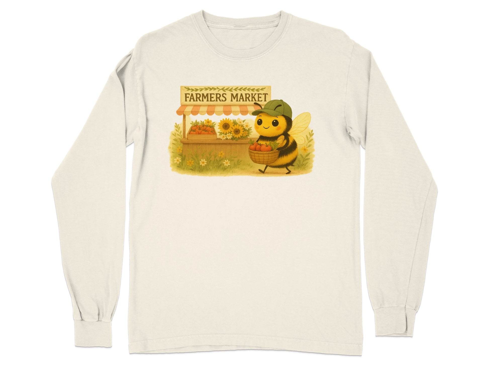 Cute Farmers Market Bee Illustration Shirt product