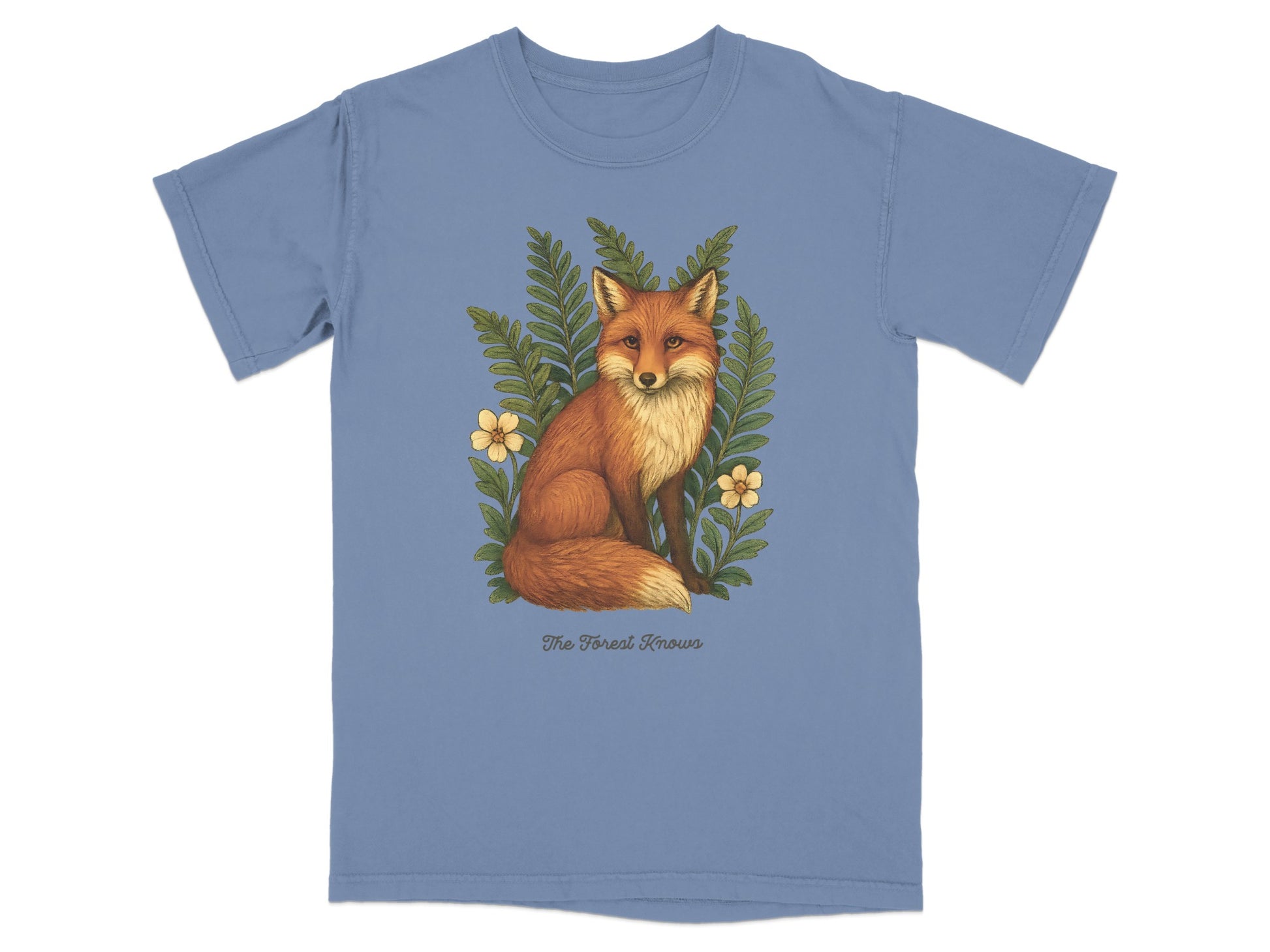 The Forest Knows Fox Fern Art Print T-Shirt product type