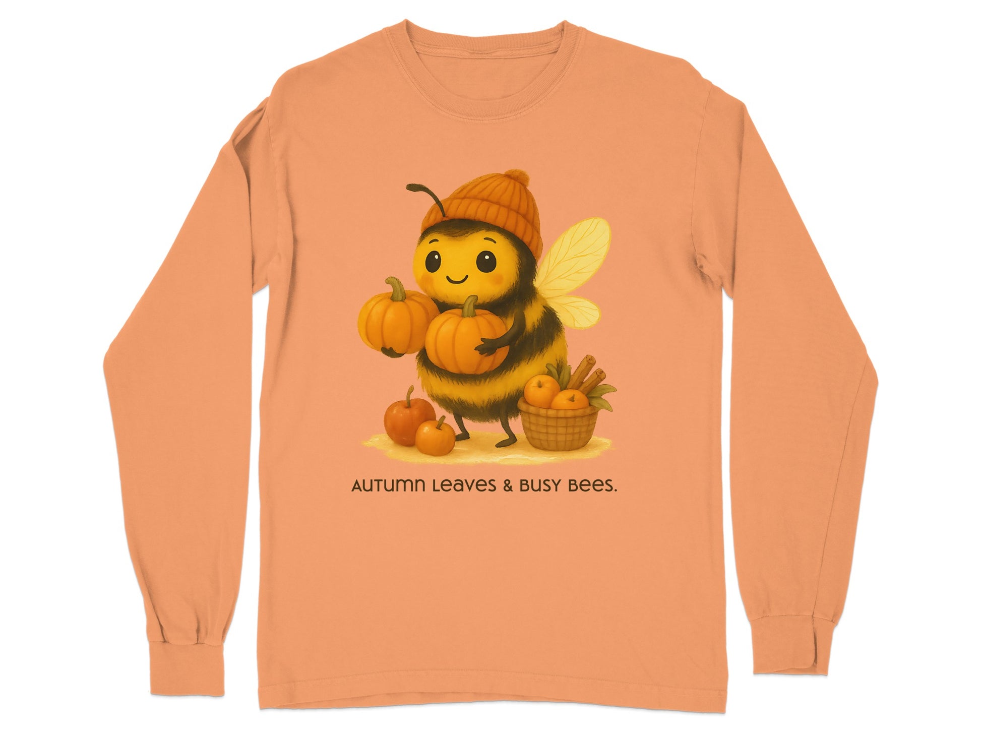 Autumn Leaves and Busy Bees Long Sleeve Shirt product