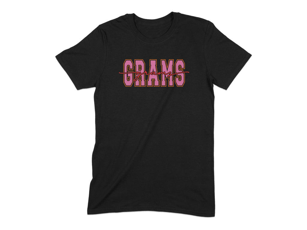Stylish Black GRAMS Graphic Tees Casual Product Type