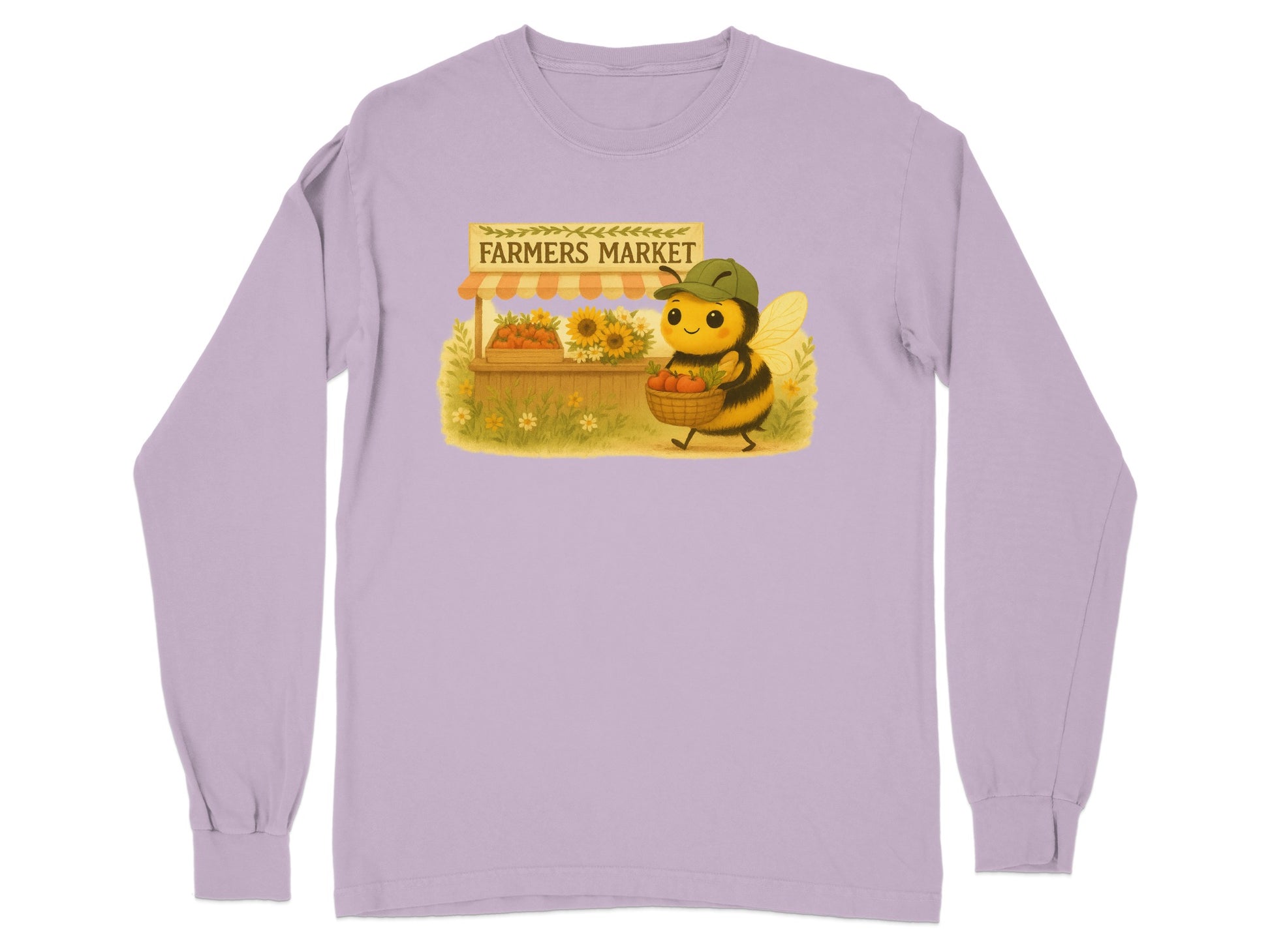 Cute Farmers Market Bee Long Sleeve Shirt product type