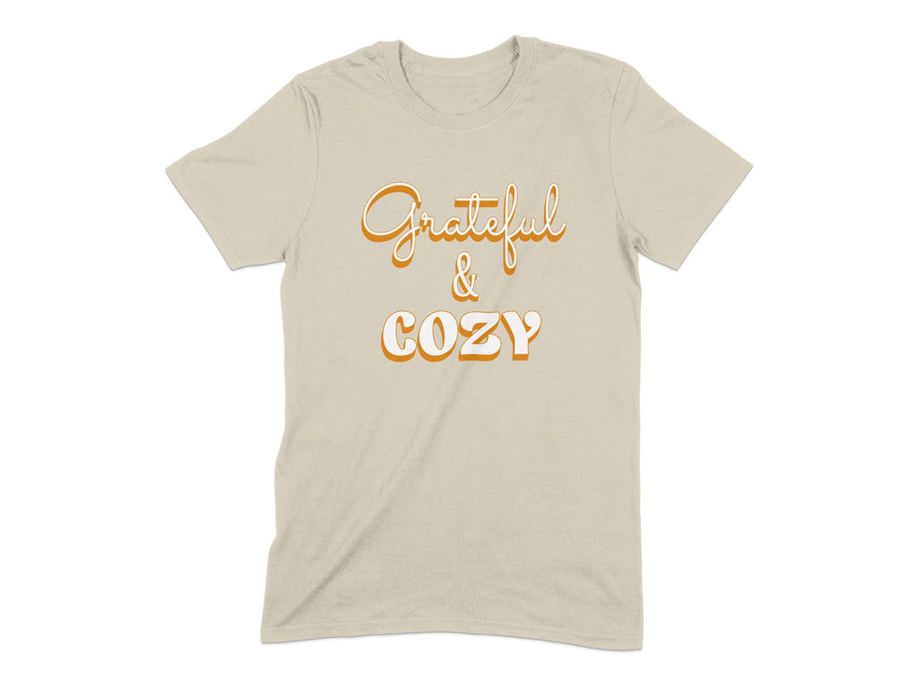 Grateful and Cozy Graphic T-shirt Casual Wear Product Type