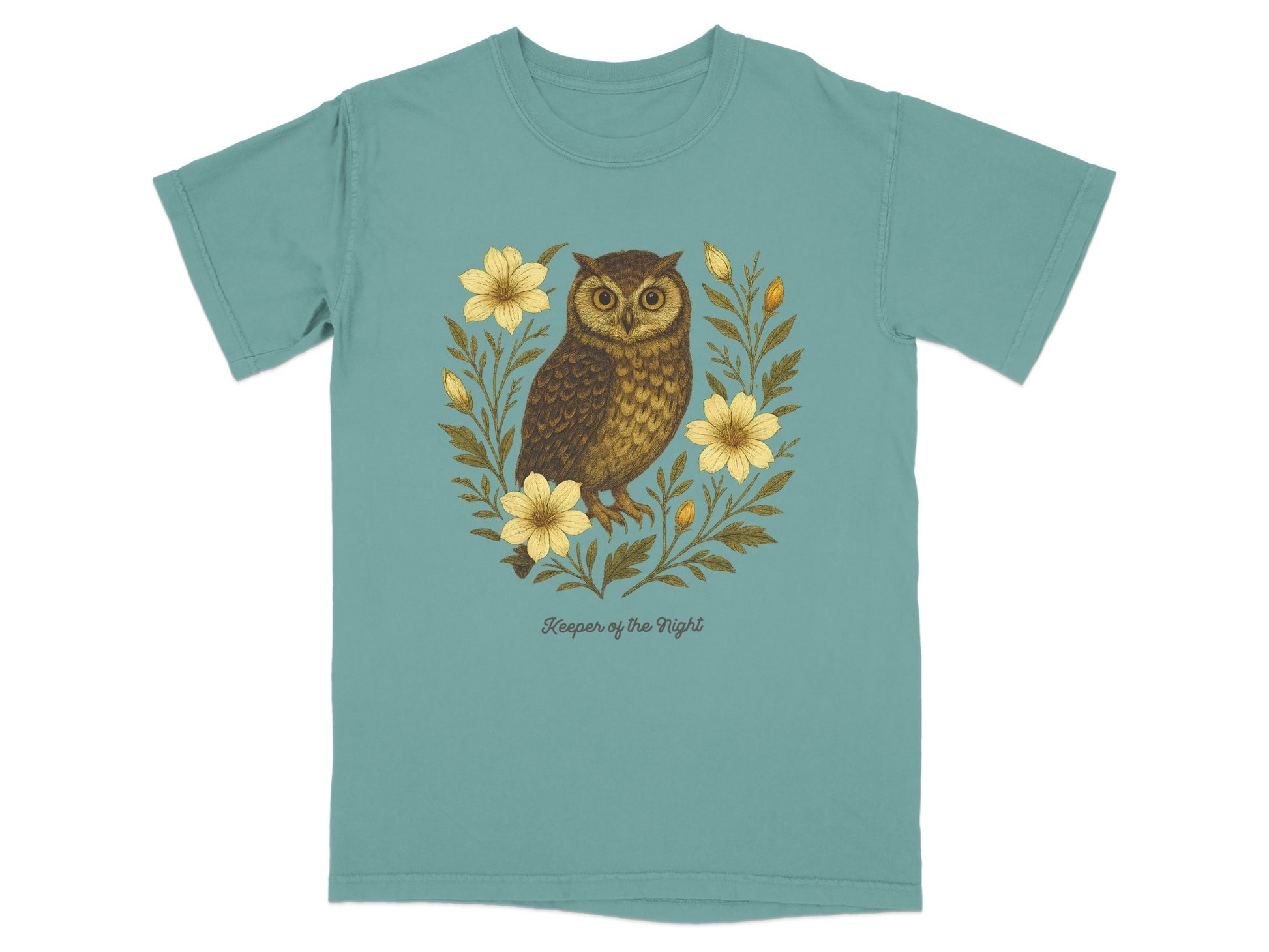 Enchanting Owl with Floral Wreath T-shirt product