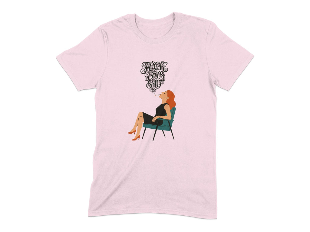 Graphic Woman Sitting with Quote T-Shirt Product