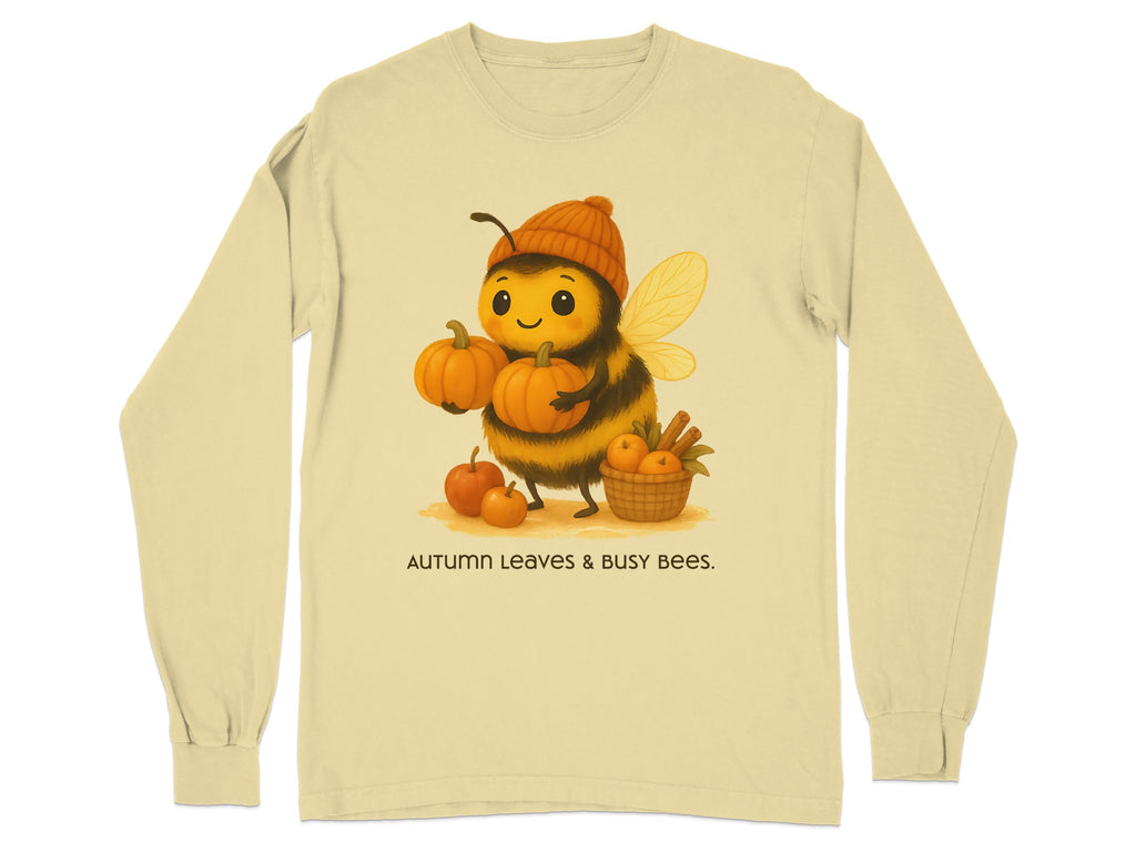 Autumn Leaves and Busy Bees Long Sleeve Shirt product