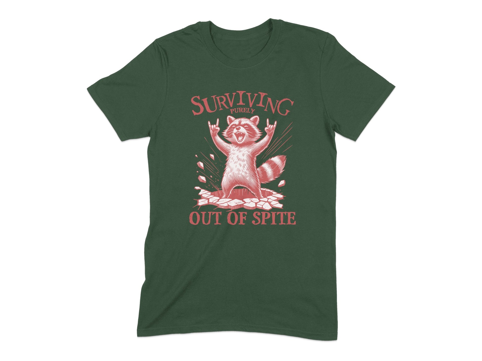 Surviving Purely Out Of Spite Raccoon Shirt product type