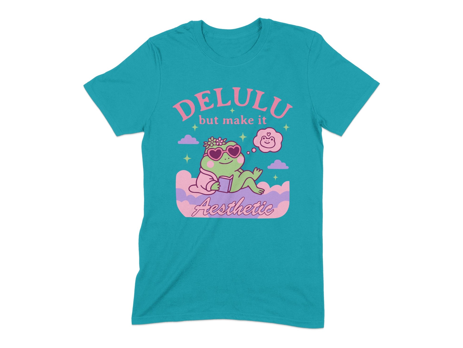 Delulu But Make It Aesthetic Frog Tee product type