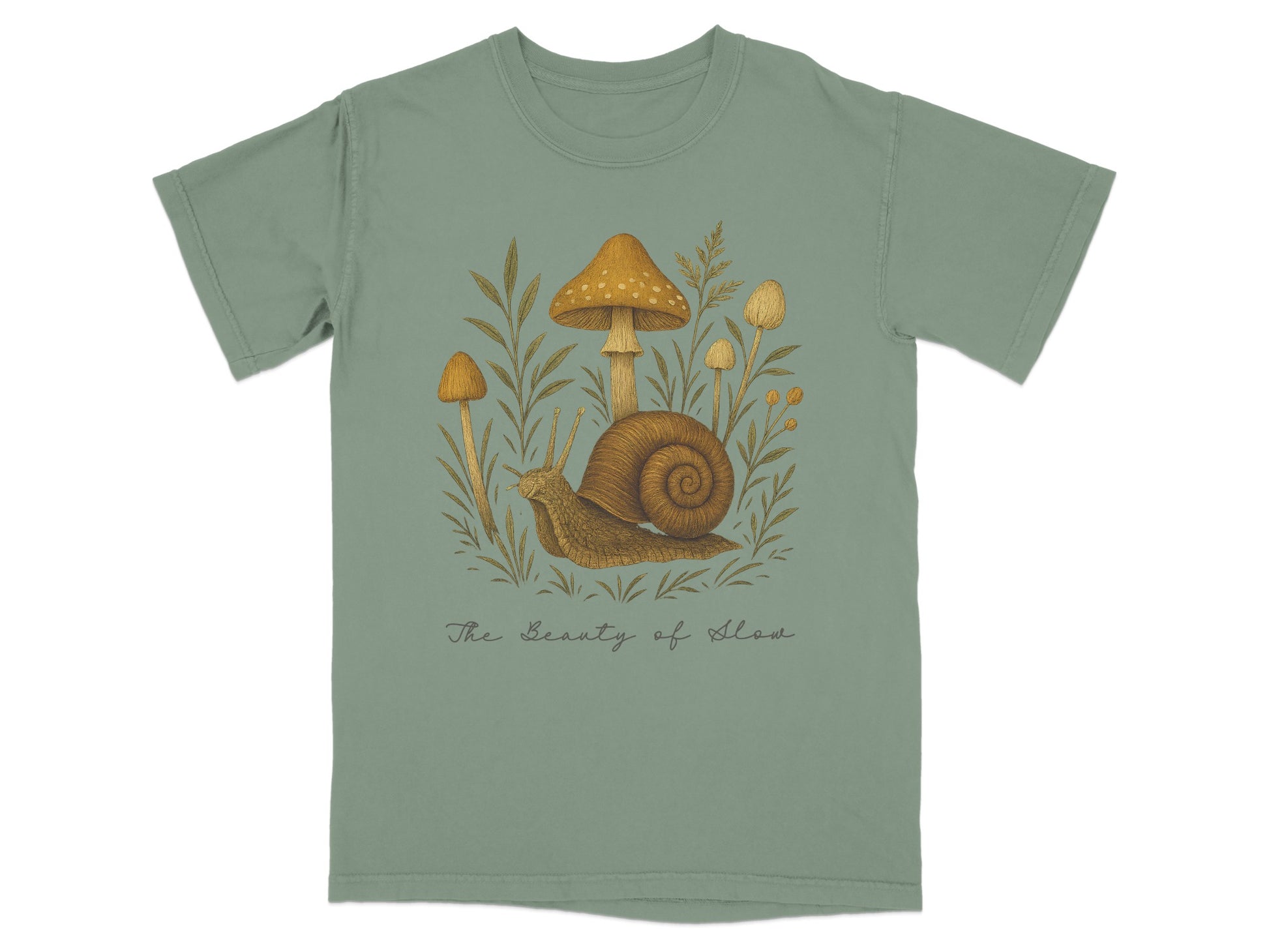 The Beauty of Ideas Snail and Mushrooms T-Shirt product