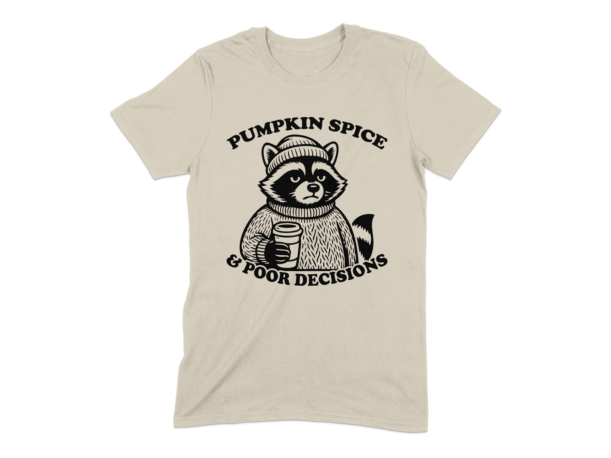 Pumpkin Spice Poor Decisions Raccoon T-Shirt product