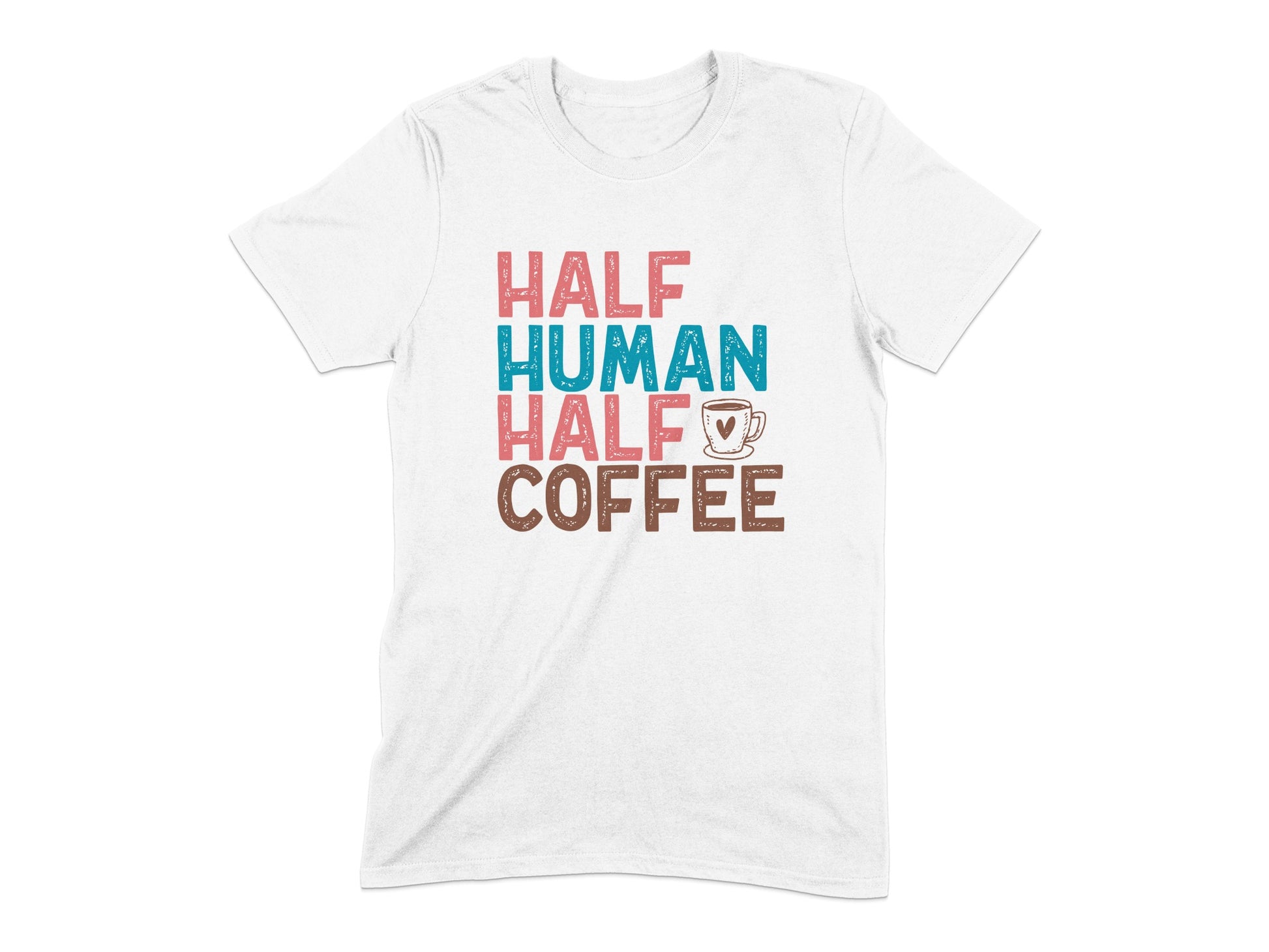 Half Human Half Coffee Fun Graphic T-shirt product