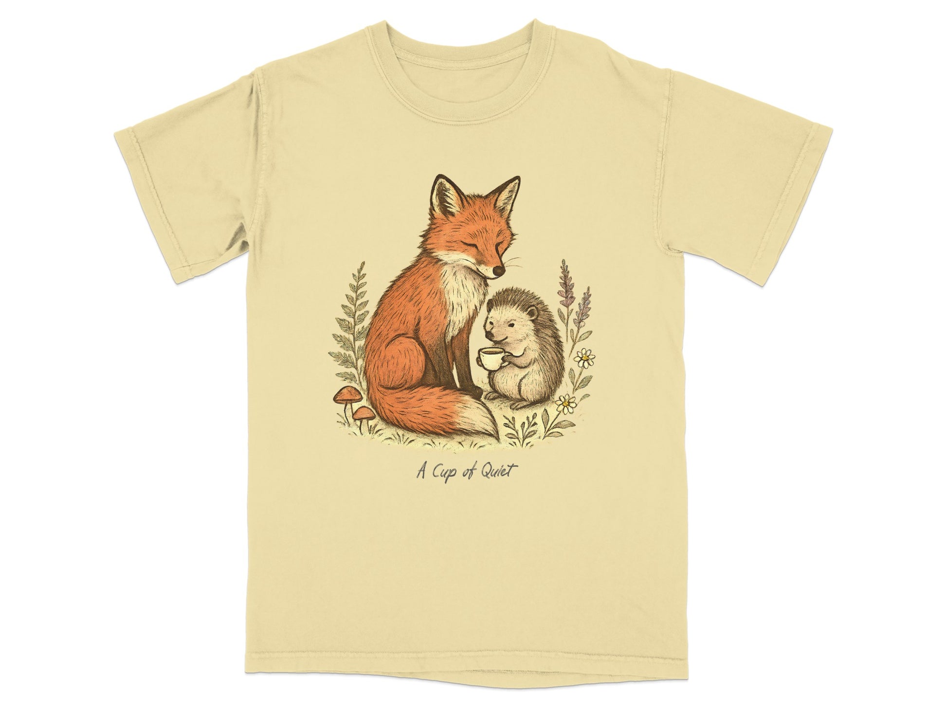 A Cup of Quiet Fox and Hedgehog T-Shirt product