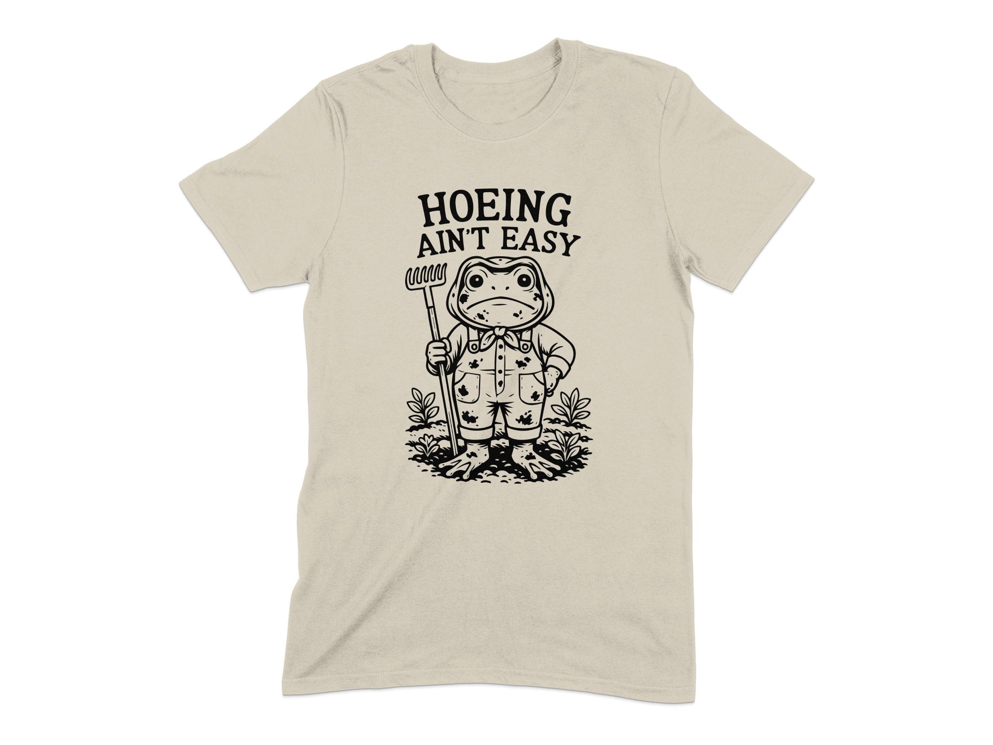 Hoeing Ain't Easy Gardening Frog T-shirt product type
