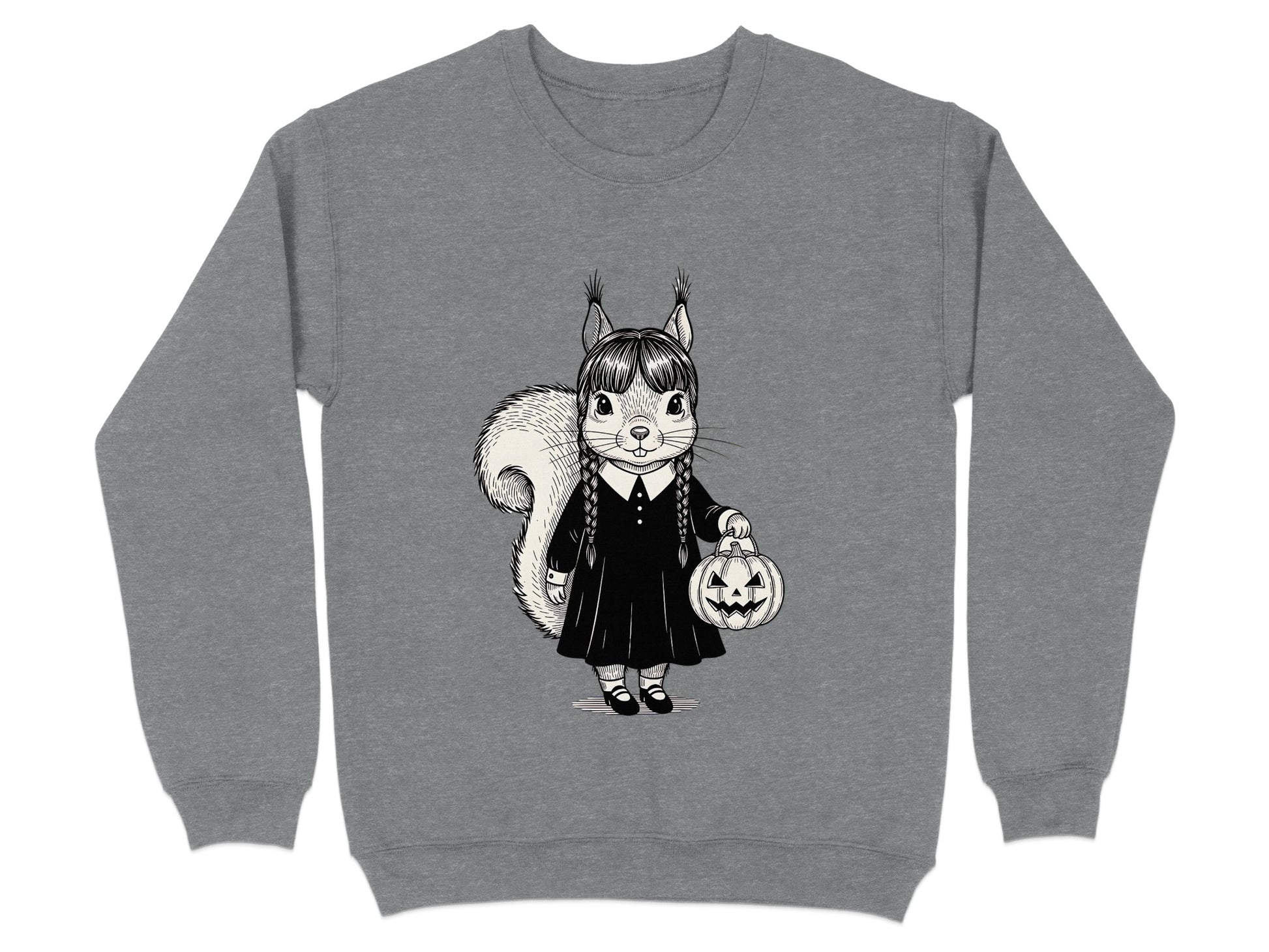 Cute Squirrel with Halloween Jack-o'-Lantern Sweater product type