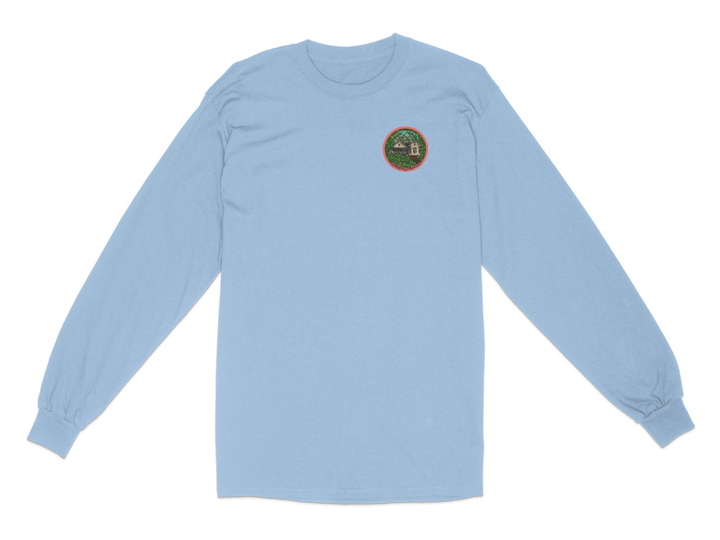 Cozy Long Sleeve Blue Graphic Tee Shirt product