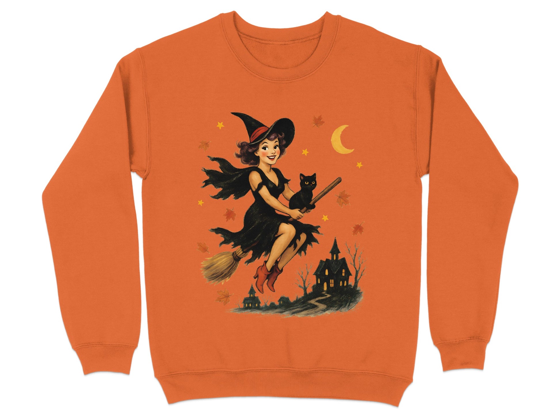 Vintage Halloween Witch Design Sweatshirt product type