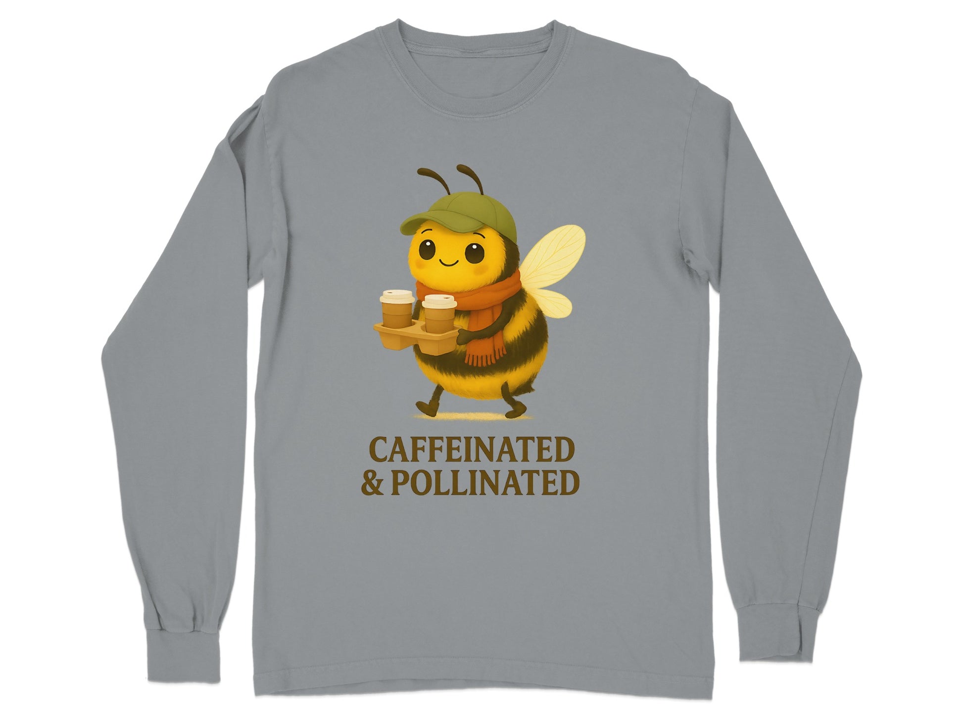 Caffeinated and Pollinated Bee Long Sleeve Shirt Product