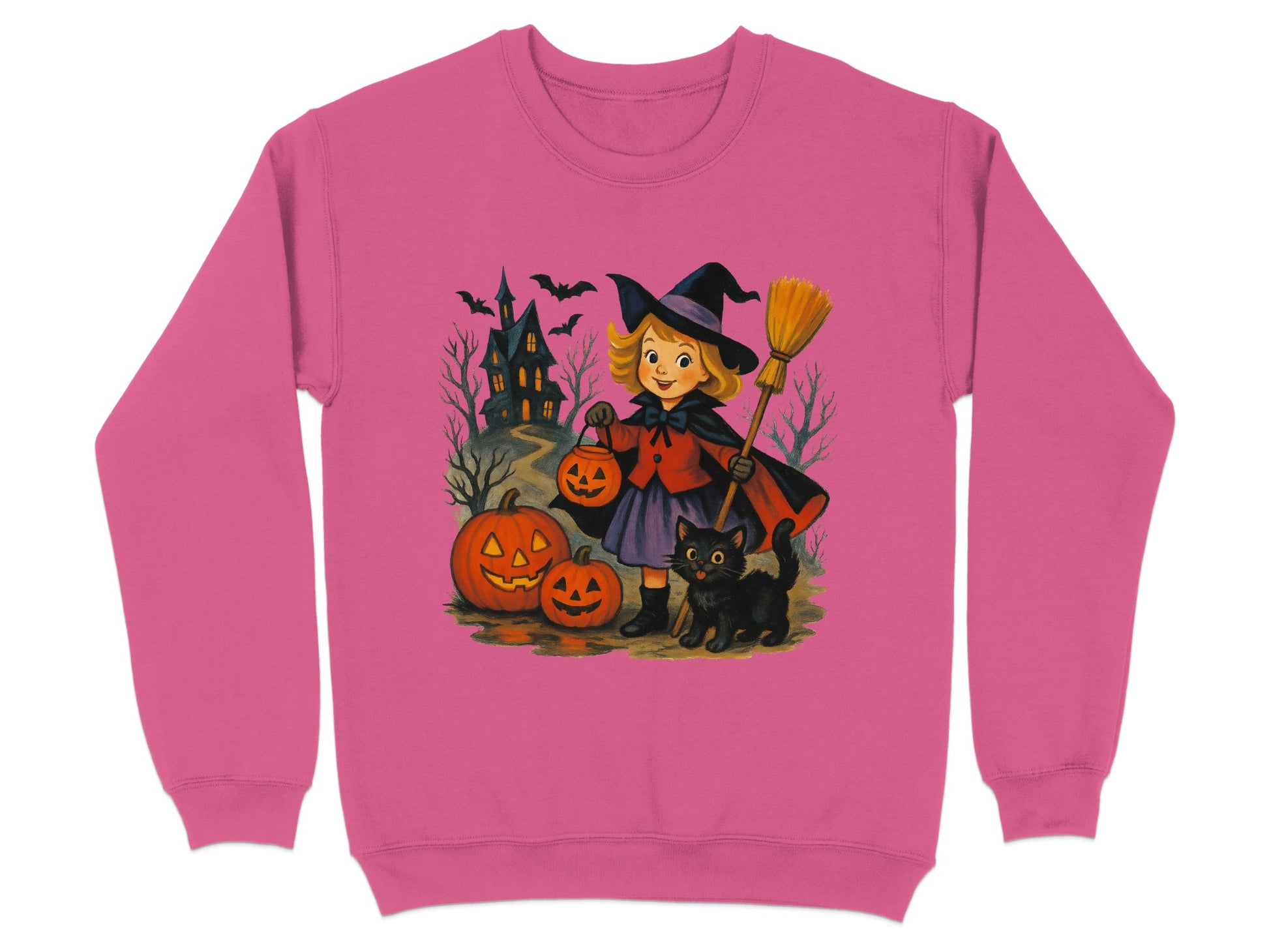 Adorable Witch Halloween Design for Kids Sweatshirt Product