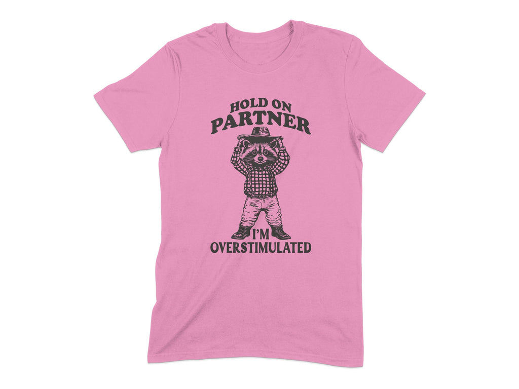Hold On Partner I'm Overstimulated T-shirt product