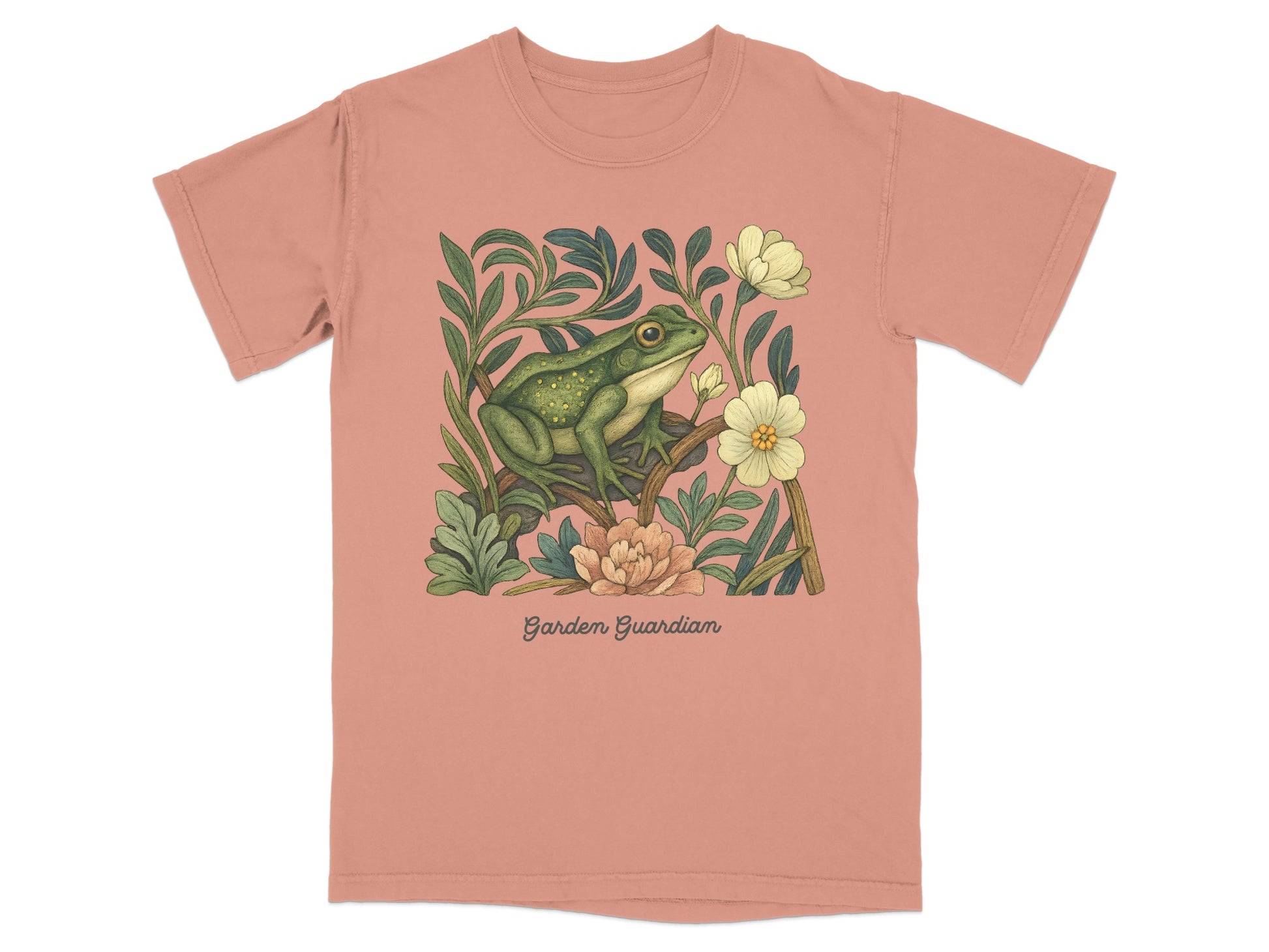 Garden Guardian Frog Design T-shirt product