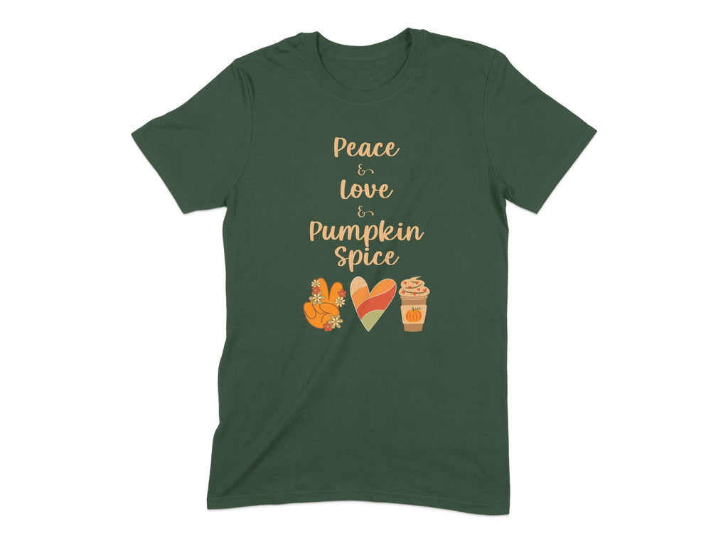 Peace Love Pumpkin Spice Graphic Tee Shirt product