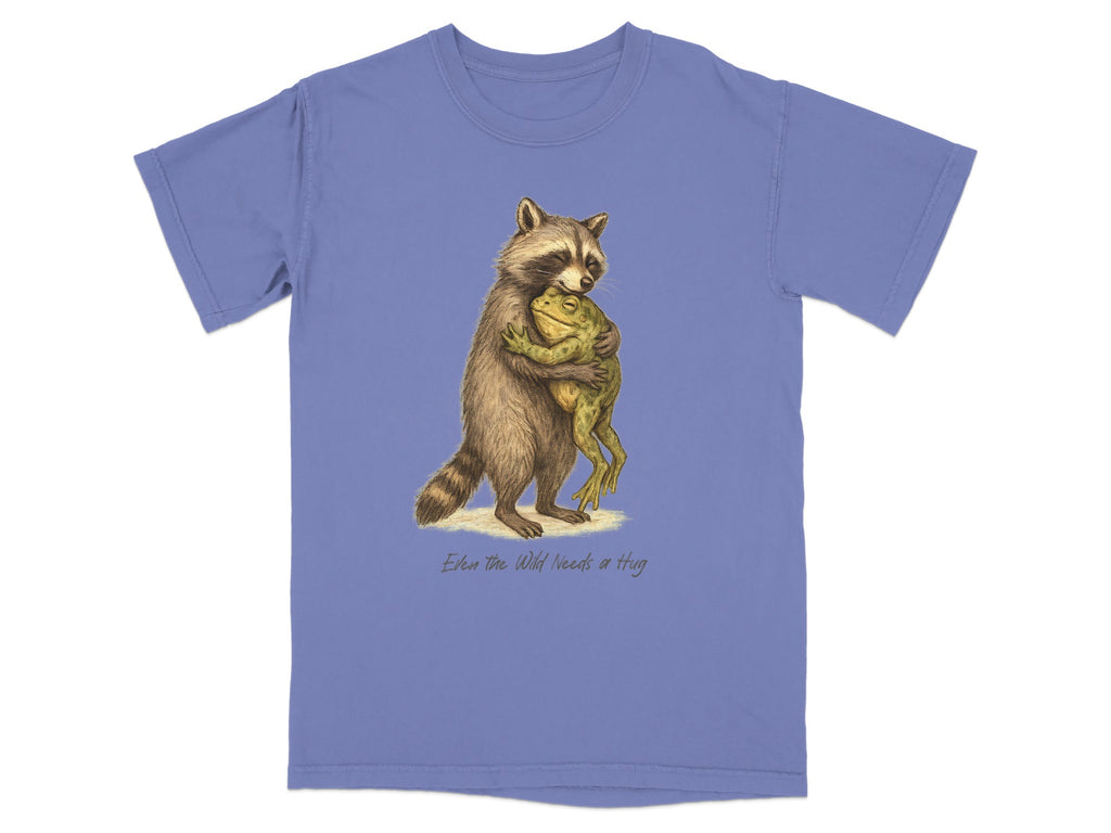 Raccoon Hugging Frog Graphic T Shirt product type