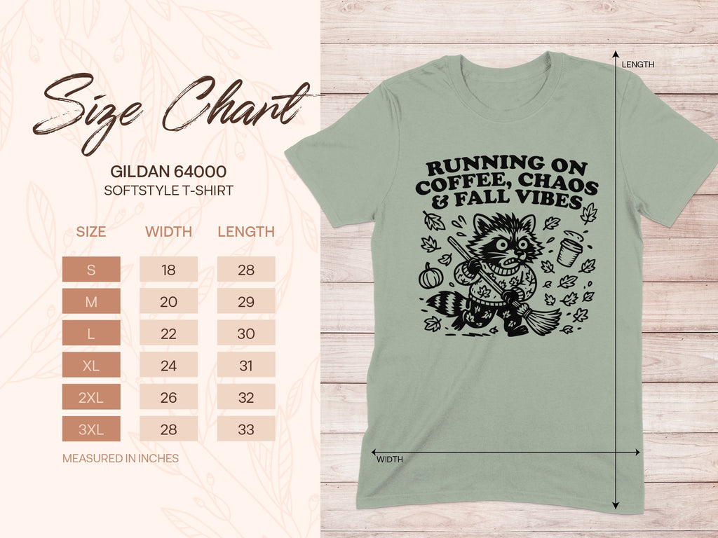 Running on Coffee Chaos & Fall Vibes T-shirt product