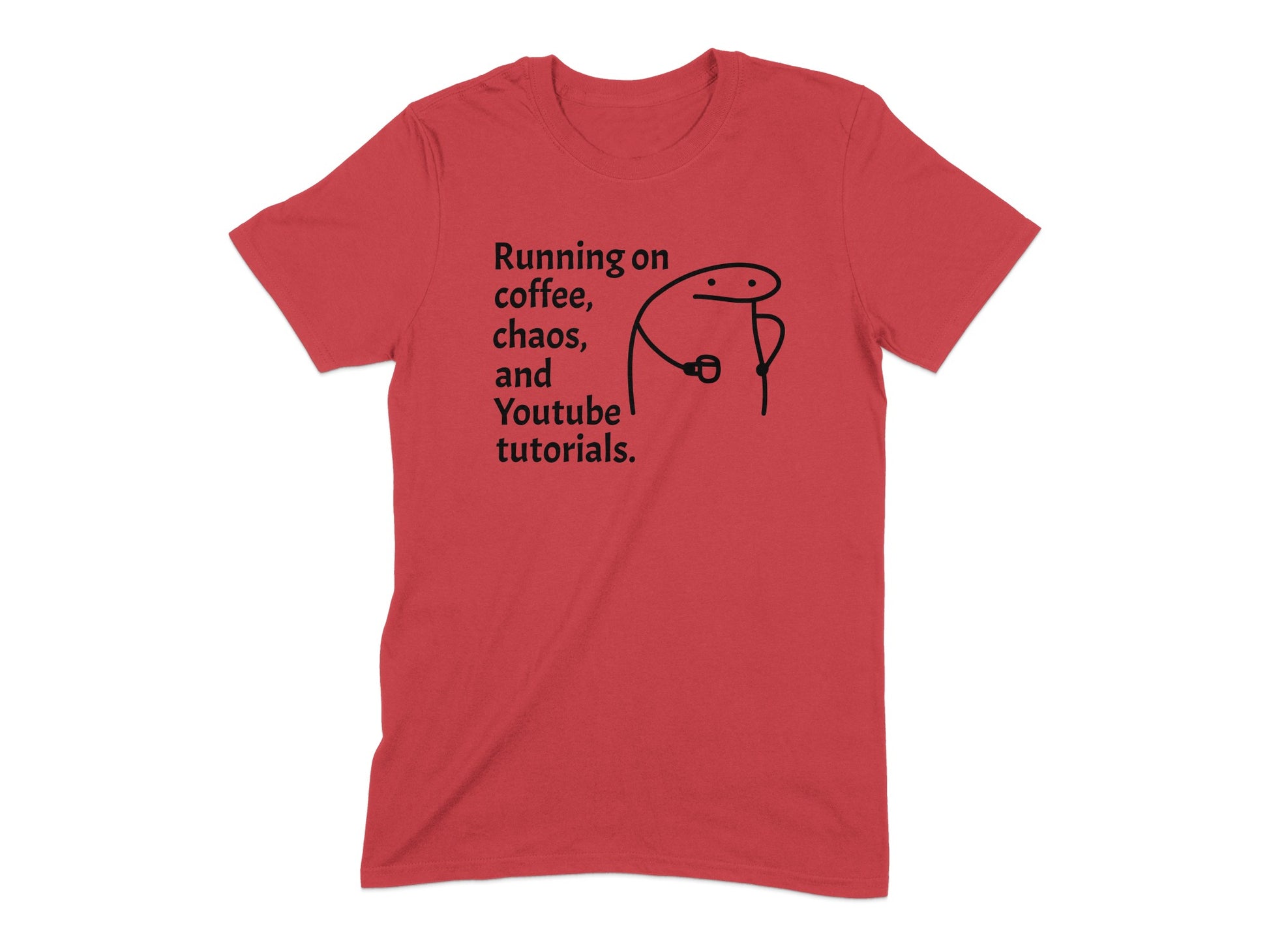 Running on Coffee Chaos and Youtube Tutorials product type