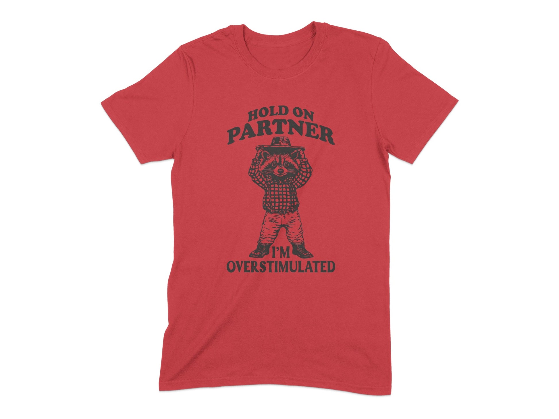 Hold On Partner I'm Overstimulated T-shirt product