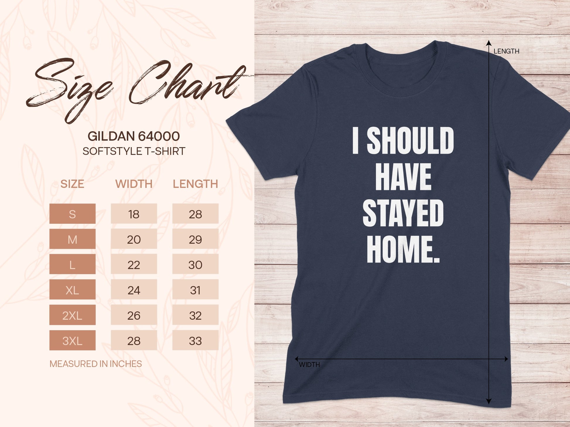 I Should Have Stayed Home Text T-Shirt product type