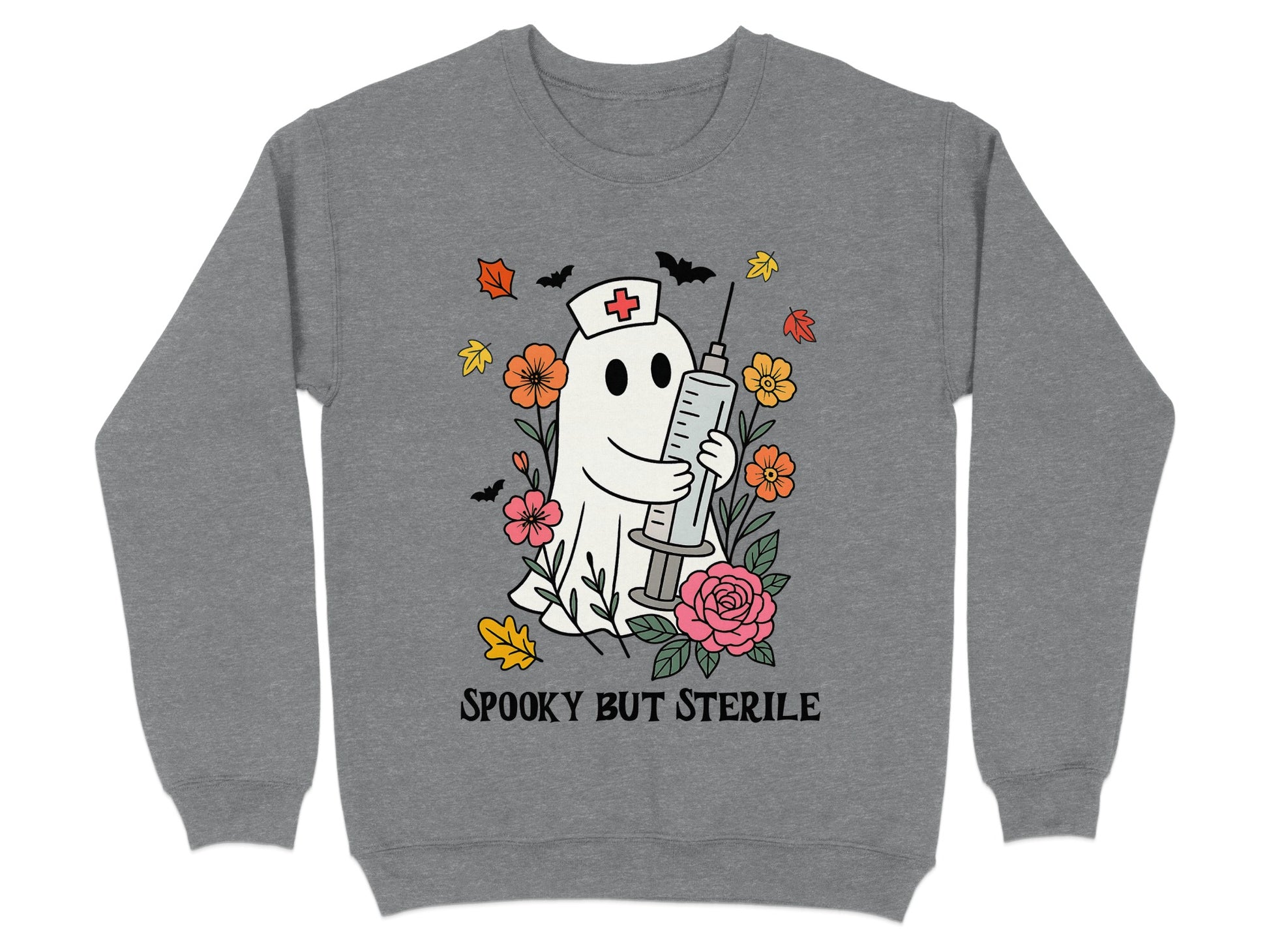 Spooky But Sterile Nurse Ghost Long Sleeve Sweatshirt product