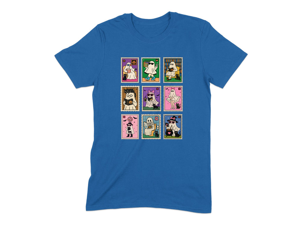 Cartoon Ghosts Postage Stamps Graphic T-Shirt product