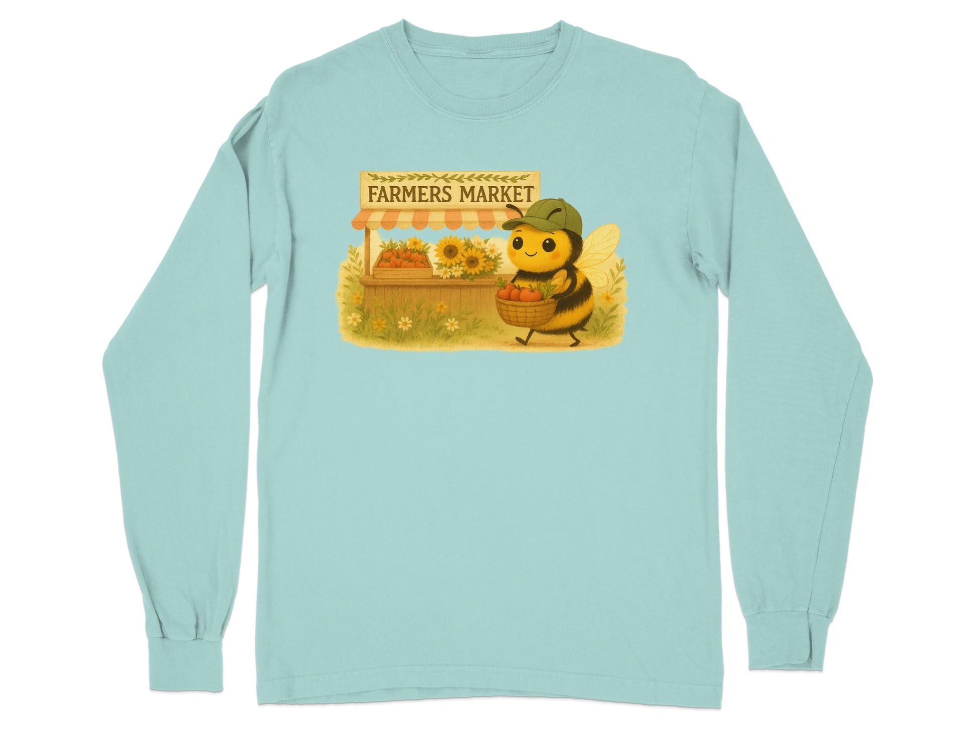 Cute Bee Farmers Market Long Sleeve Shirt product