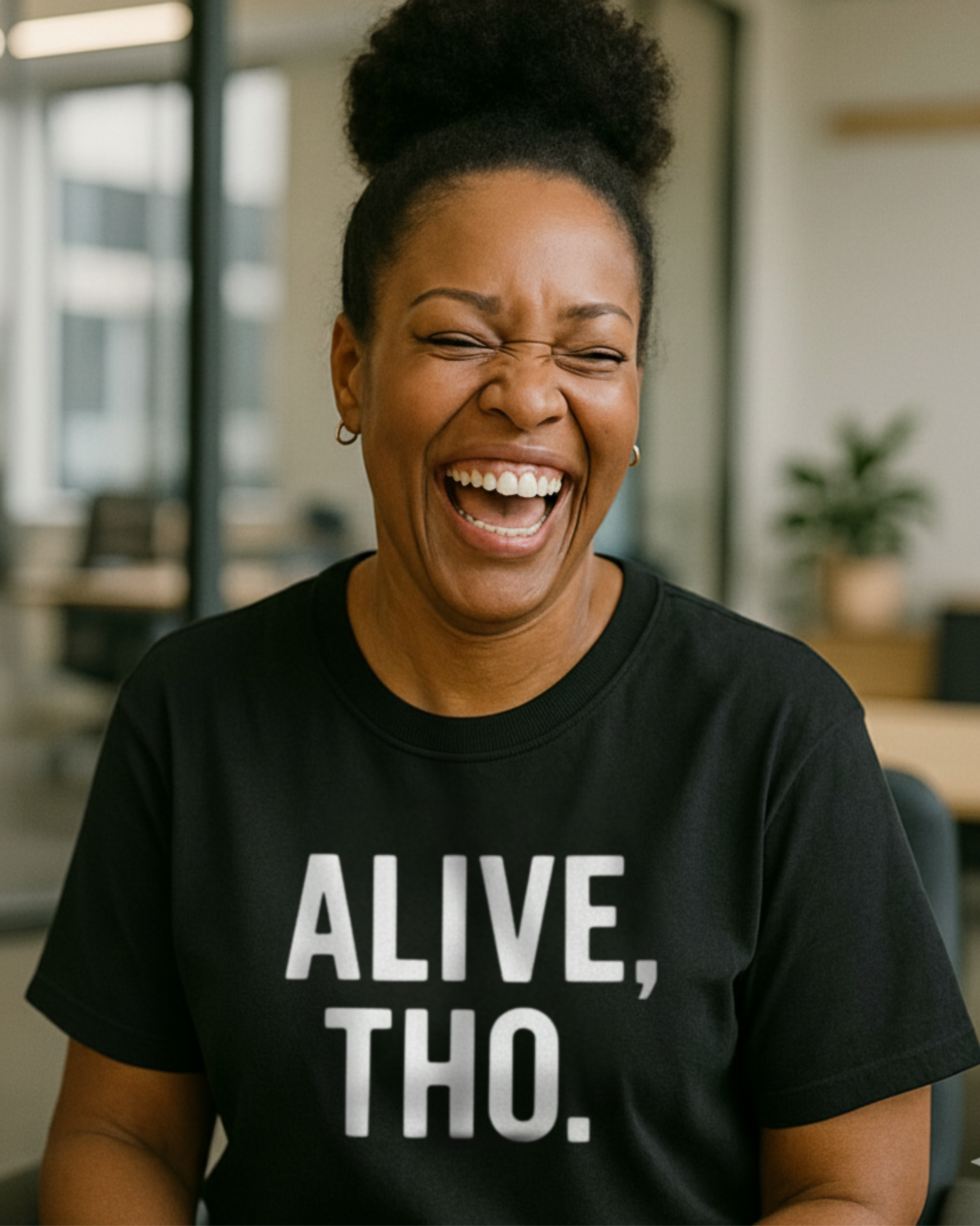 Snarky Alive Tho Graphic Statement T-Shirt
