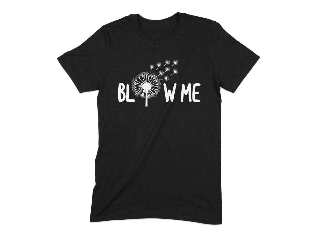 Blow Me Dandelion Graphic Black Shirt product