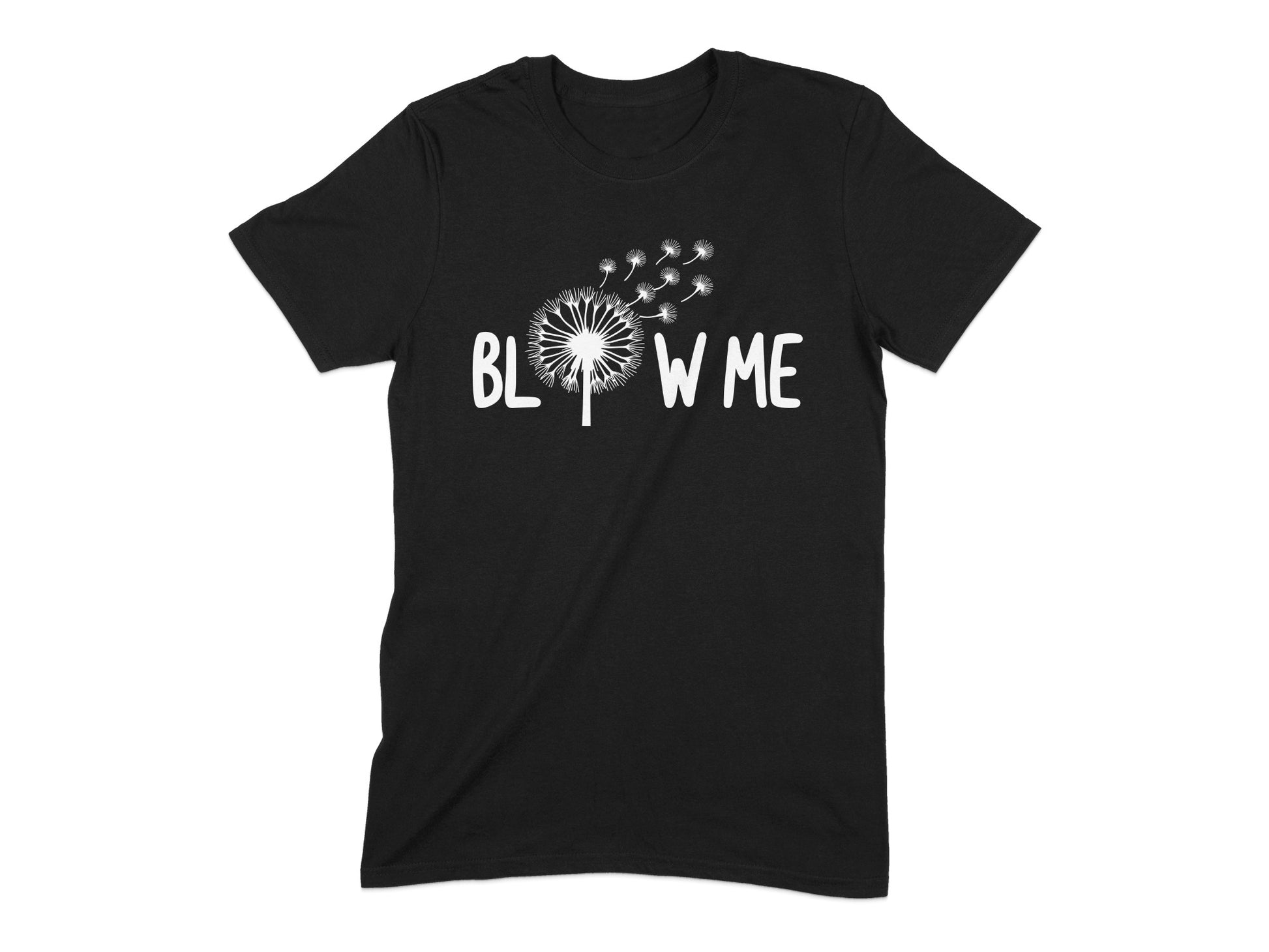 Blow Me Dandelion Graphic Black Shirt product