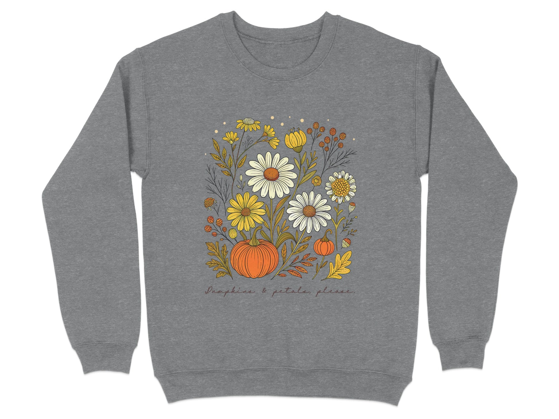 Pumpkin and Petals Fall Flowers Sweatshirt product