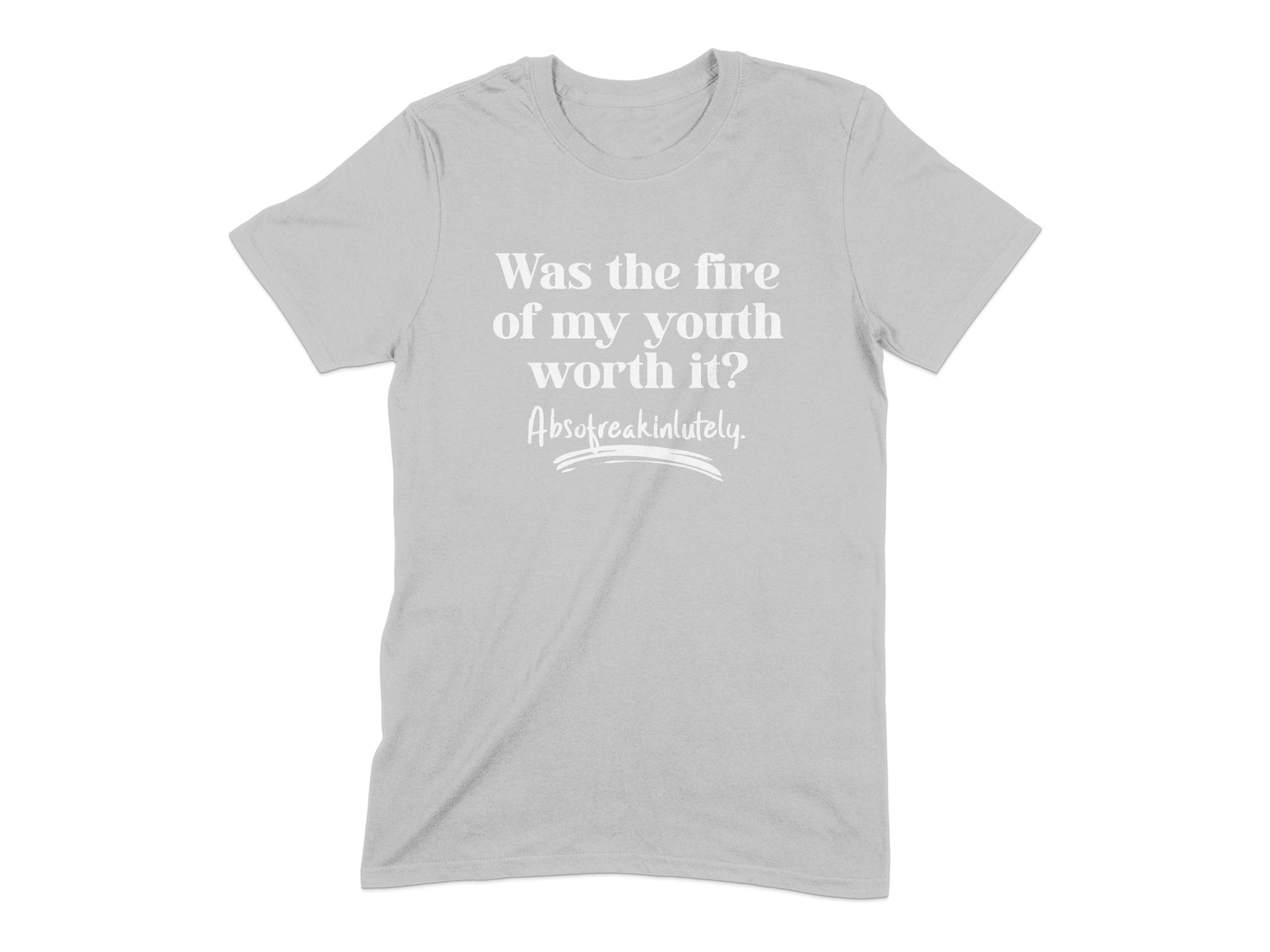 Was the fire of my youth worth it Absafreakinlutely product type