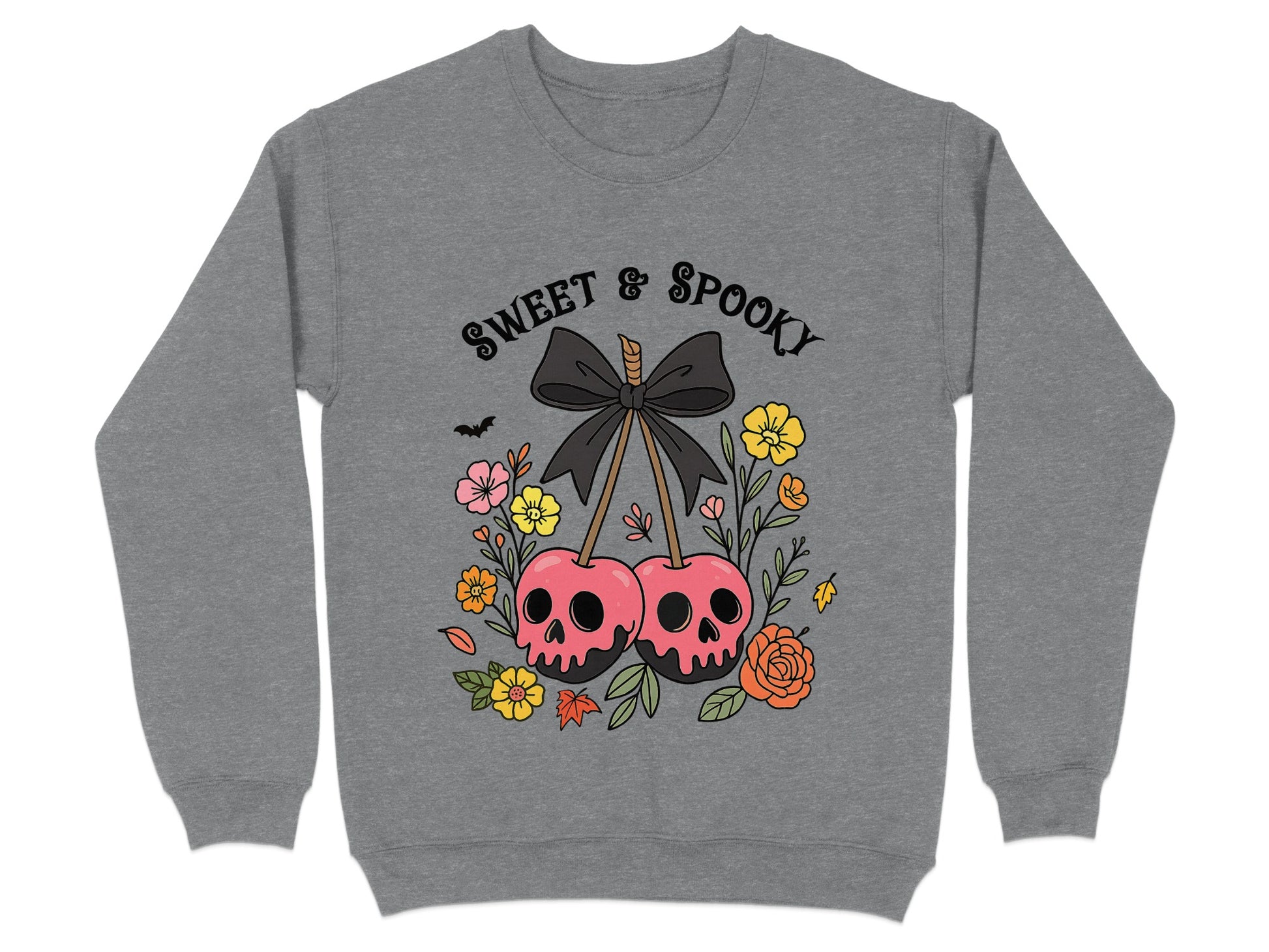 Sweet and Spooky Sweatshirt with Skulls product type