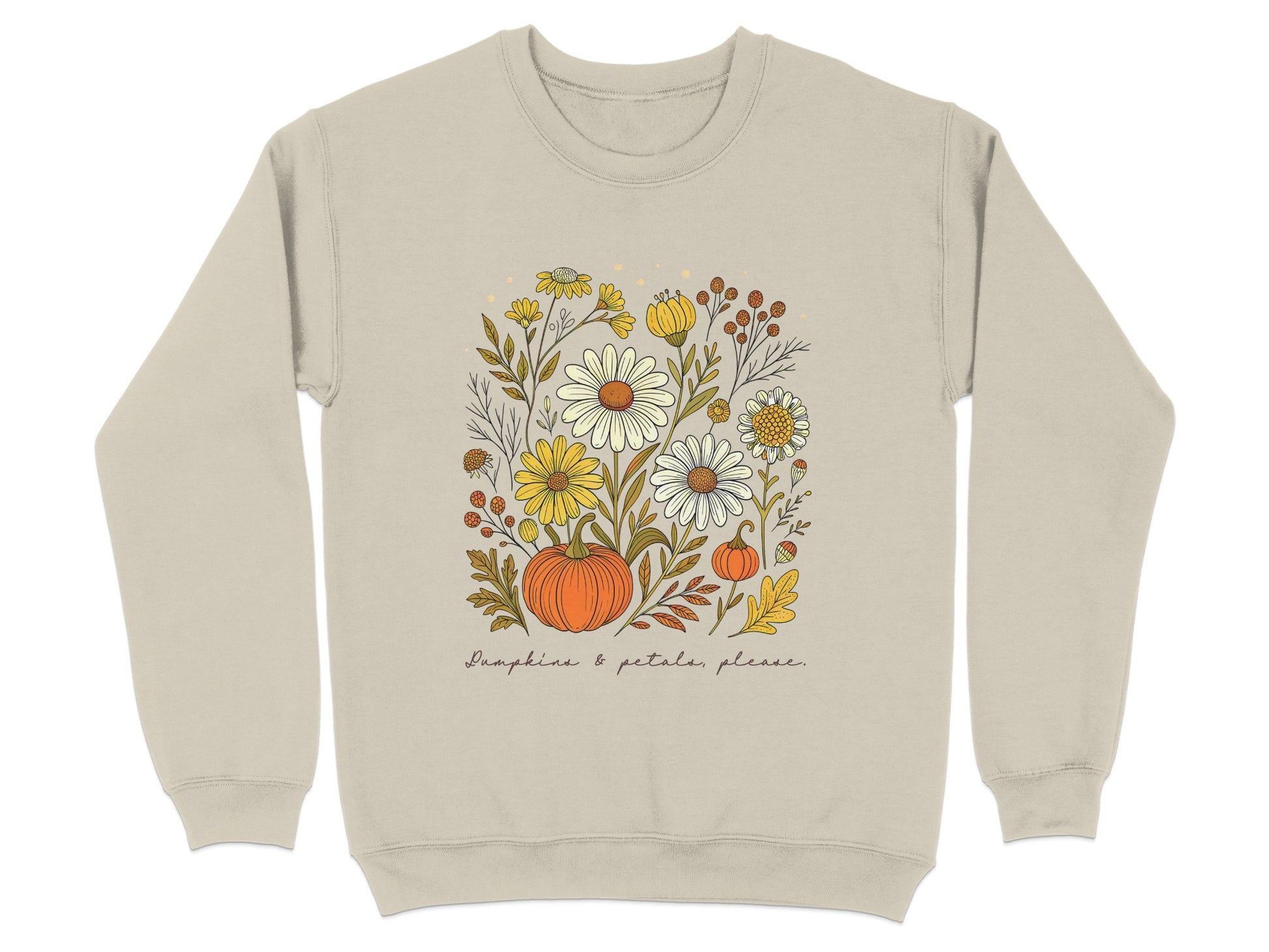 Pumpkins and Petals Please Graphic Sweatshirt product type