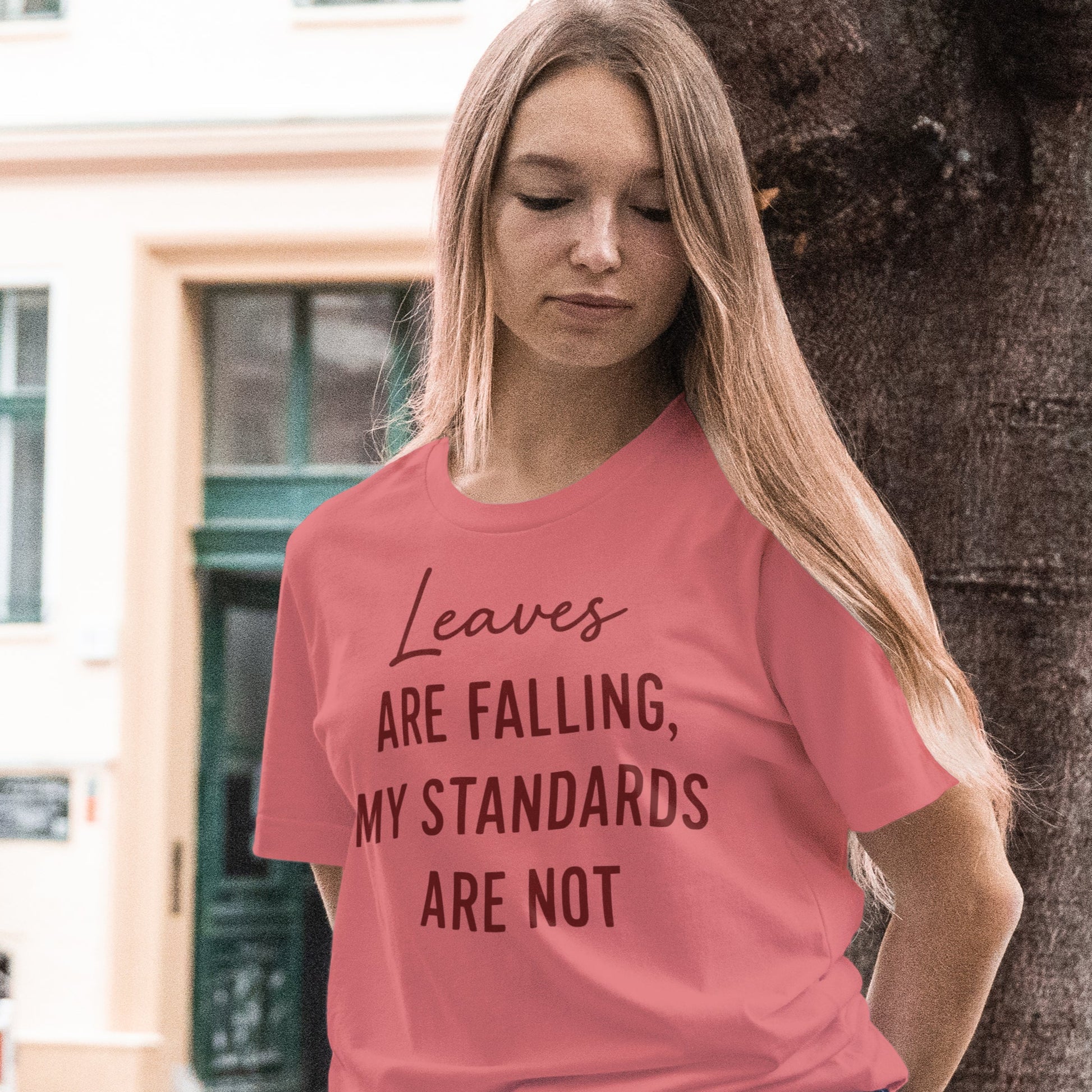 Leaves Are Falling My Standards Are Not Fall Holiday T-Shirt