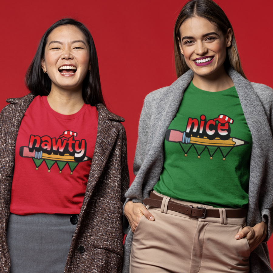 Naughty or Nice List, Tally Elf Nice Very Merry Christmas Party, Unisex Jersey Short Sleeve Tee
