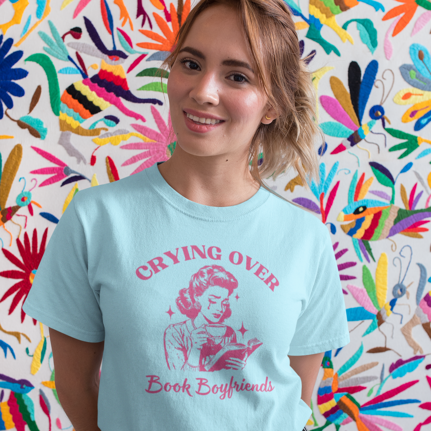 Crying Over Book Boyfriends, Book Lovers Gift, Plus Size, Unisex Softstyle T-Shirt